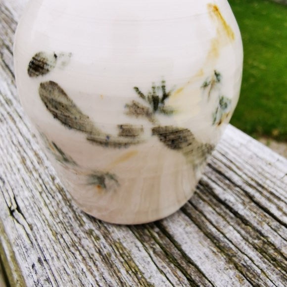 Small Hand Painted Pottery Bud Vase - Picture 4 of 14